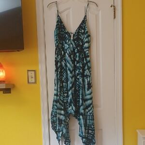 Blue and White Tie-Dye Dress